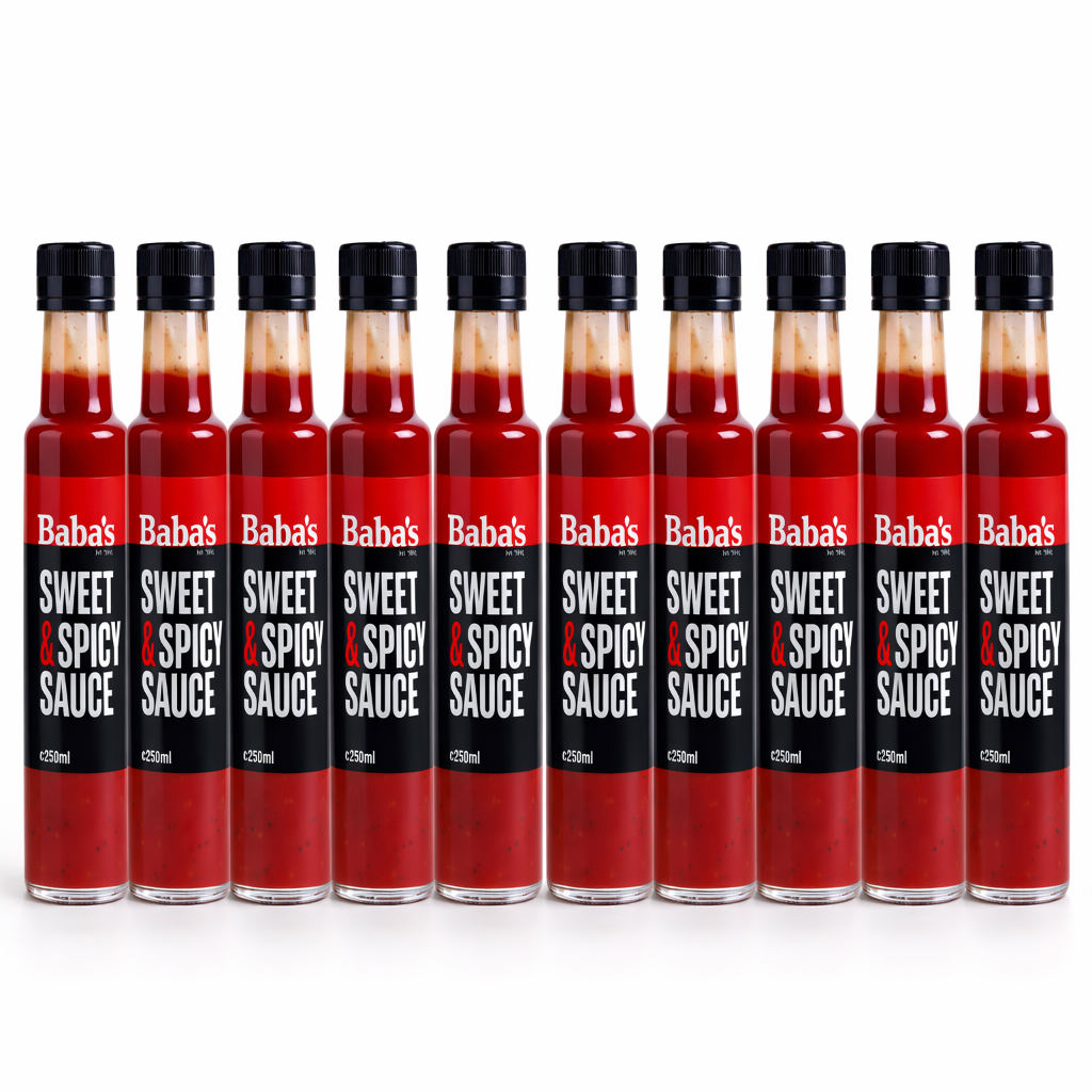 Baba's Sweet & Spicy Sauce 10-pack — ten 250ml bottles