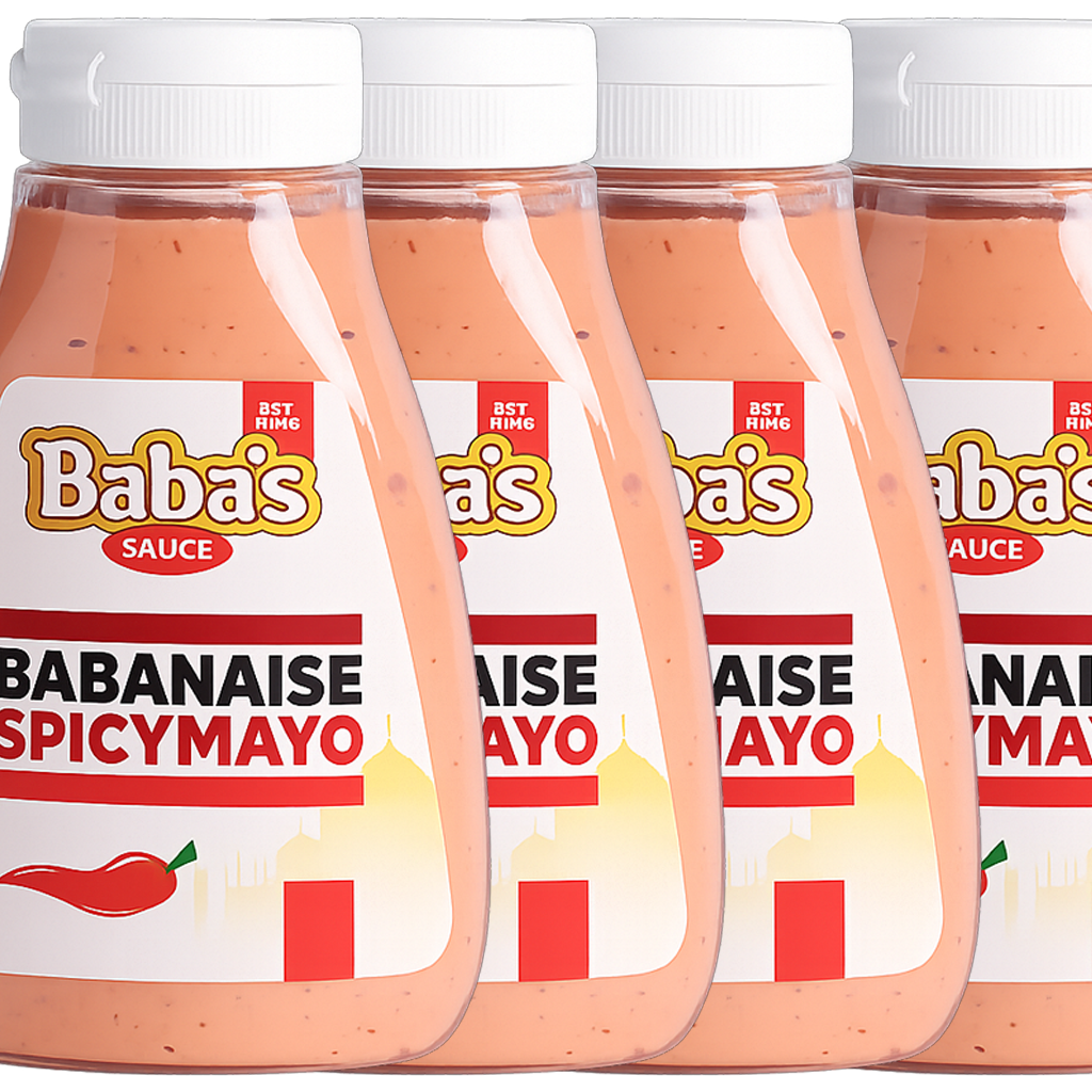 Babanaise Spicy Mayo 4-pack — four 250ml bottles