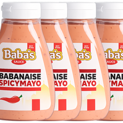 Babanaise Spicy Mayo 4-pack — four 250ml bottles