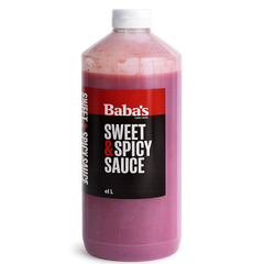 Baba's Sweet & Spicy Sauce 1 litre bottle — bulk buy