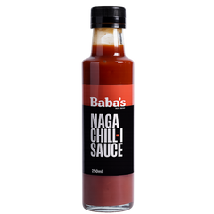 Baba's Naga Chilli Sauce — 250ml bottle, made in Scotland